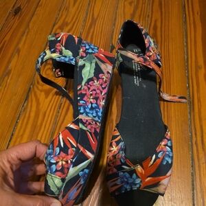 Toms Floral Women's Wedge Sandals